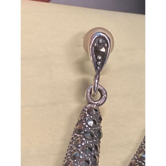 Vintage 925 silver pendant earrings - Picture 2 of 4